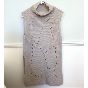 Cowl Neck Sweater Vest, Size M